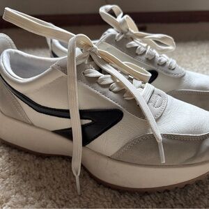 Dolce Vita Stylish Cream and Black Women's Sneakers